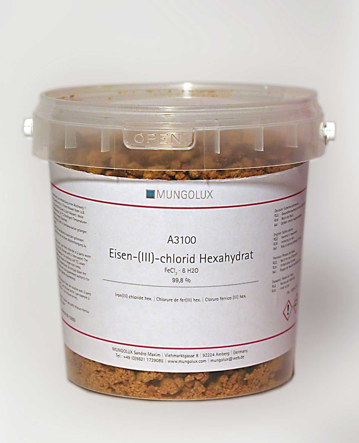 Iron (III) Chloride Etchants Solution Ferric Chloride for non-ferrous metal and circuit board - 1000 Gramm