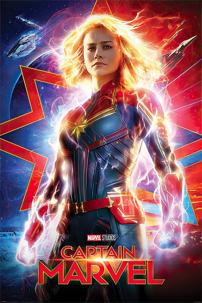 Captain Marvel Movie Poster, Size 24x36