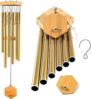 UpBlend Outdoor Wind Chimes for Outside Deep Tone Wind Chimes Sympathy Gift for Losing a Loved One Patio Decoration Outdoor, Memorial Wind Chime Outdoor, 29" Bronze