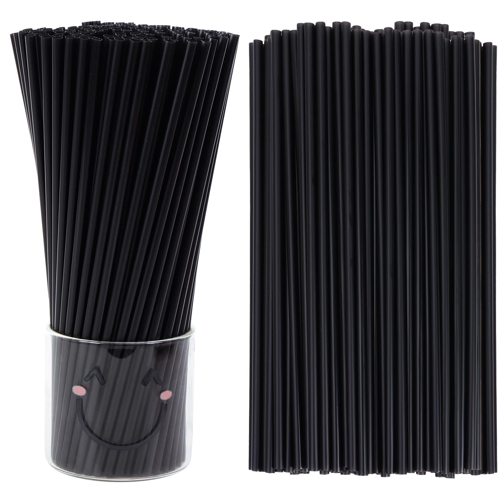 Tomnk 500pcs Straws Disposable, 10.3 Inches Plastic Straws, Plastic Drinking Straws for Tumblers and Ice Coffee