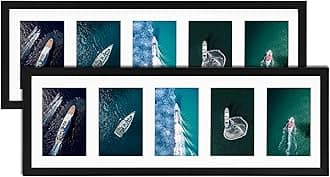 HORLIMER 4x6 Black Multiple Openings Picture Frame Set of 2