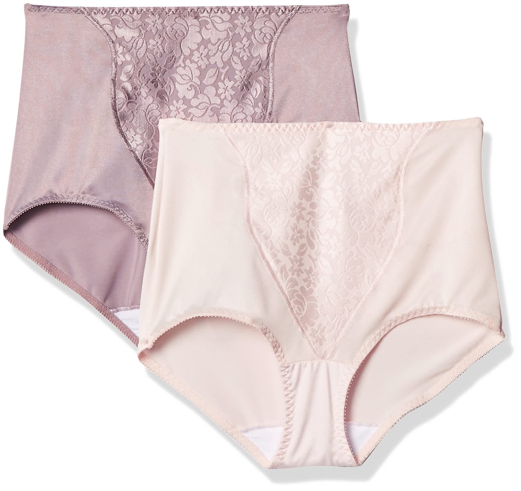 Women’s Shapewear Double Support Light Control Brief with Lace Fajas 2-Pack DFX372