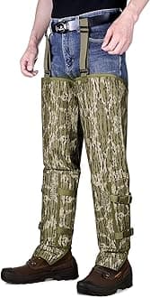 QOGIR Snake Guard Protection Chaps: Snake Bite Protection for Ankle to Thigh Snake Chaps, Waterproof Snake Gaiters