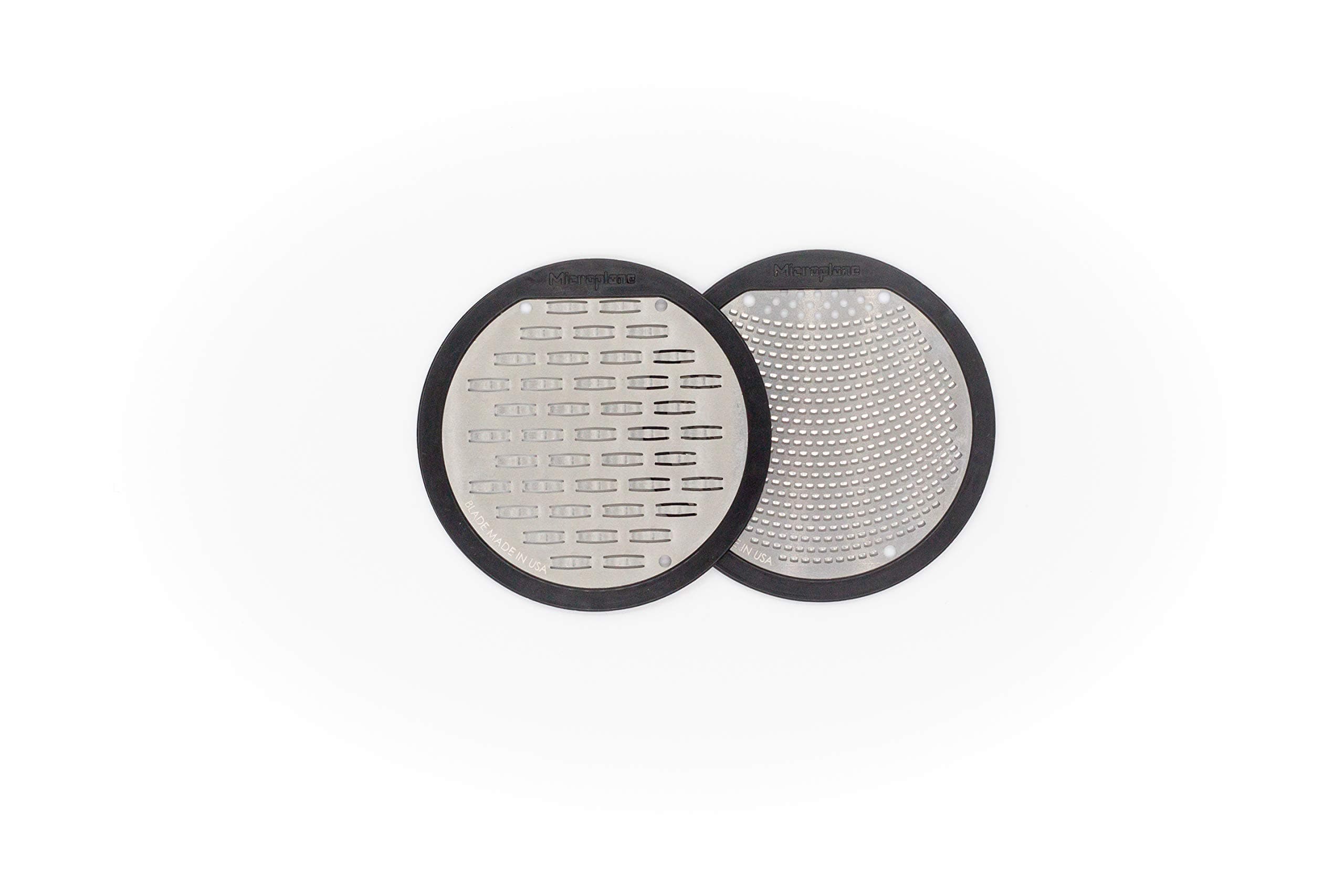 Microplane 2-Piece Ultimate Mason Jar Lid Grater Set, Fine & Ribbon Stainless Steel Blades, Fits Wide Mouth Canning Jars, Shaker Holes, Zester & Cheese/Spice Grater, Handheld Stainless Steel Rasp