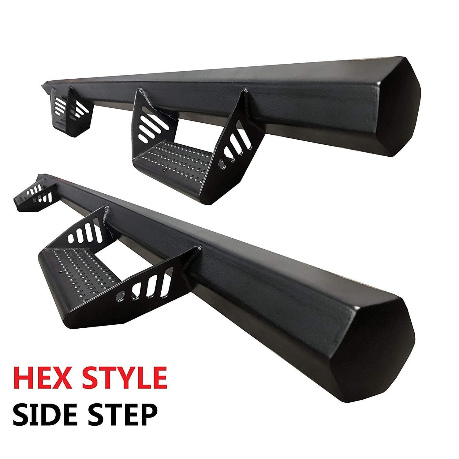 Replacement for 2019-2020 Chevy Silverado GMC Sierra Crew Cab Side Steps (No fit for Diesel Model) (Hex Style)