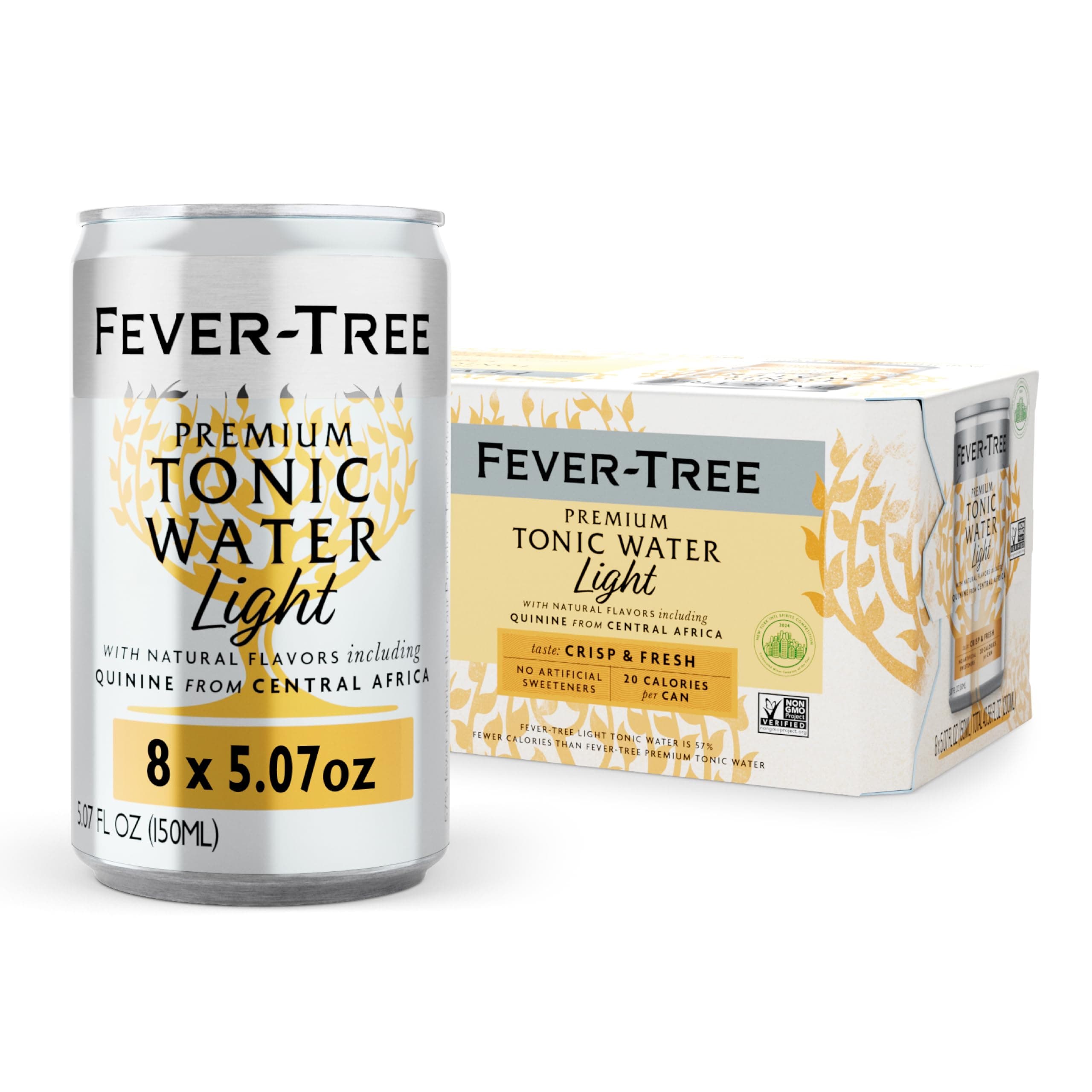 Fever-Tree Naturally Light Tonic Water, 5.07 Fl Oz (Pack of 8) Packaging may Vary