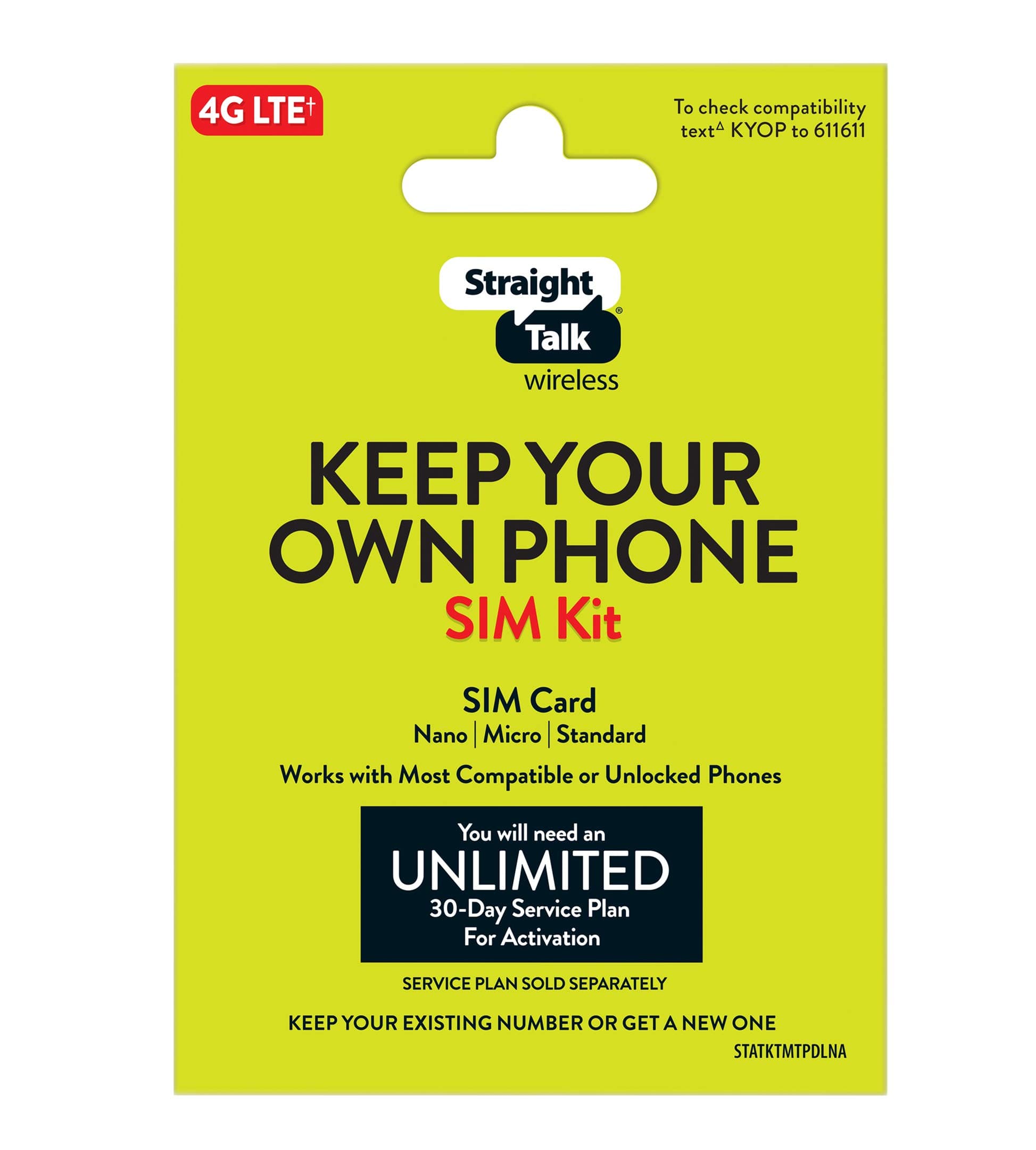 Bring Your Own Phone Universal SIM Card Pack - Verizon, Tri-Punch Bundle Kit