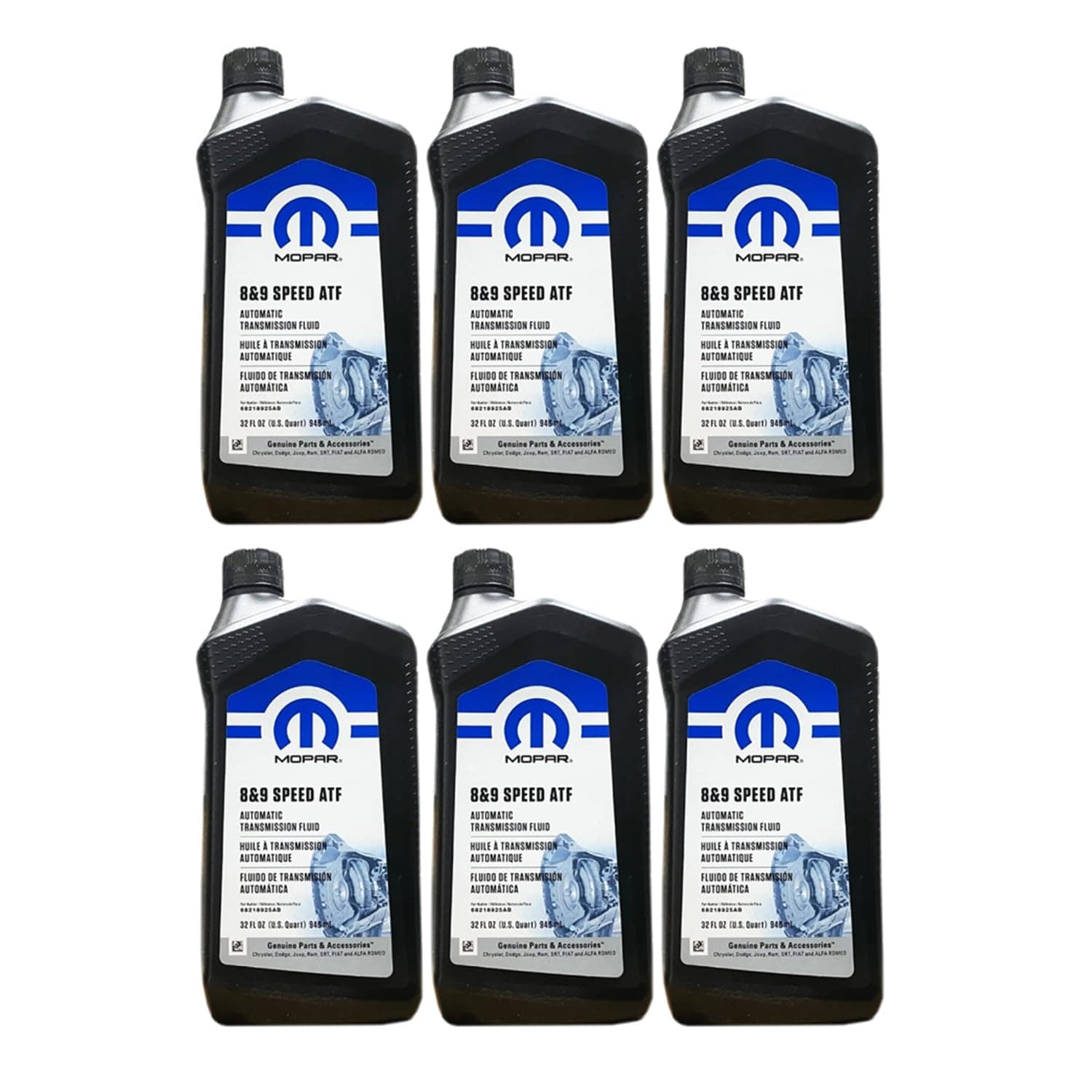 Chrysler Dodge Jeep Ram 8 and 9 Speed Automatic Transmission Fluid New Case of 6