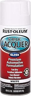 Rust-Oleum 253364 Automotive Acrylic Lacquer Spray Paint, 12 oz, Gloss White