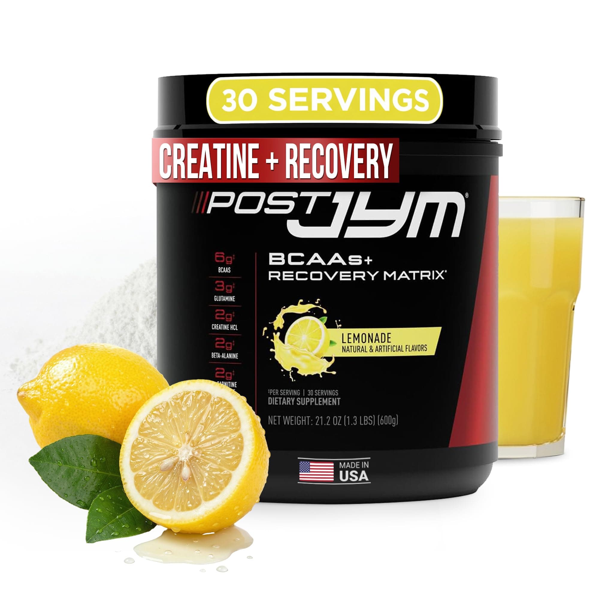 Post Active Matrix, Glutamine, Creatine HCL Beta-Alanine, Lemonade Flavor, 1.3 Pound (30 Servings)