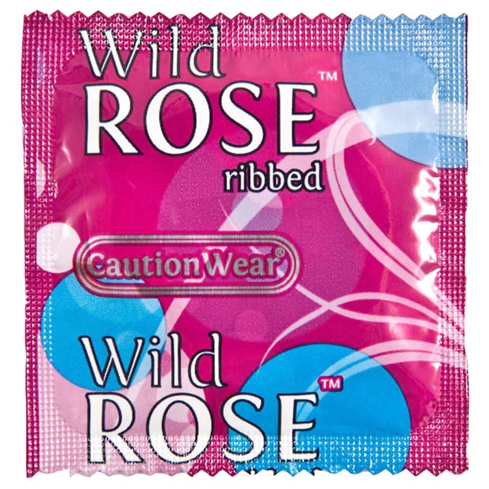 Caution Wear Wild Rose Condoms 12 Pack