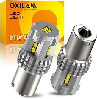 OXILAM [2018 Newest] 1156 LED Bulbs Reverse Light 2800 Lumens Extremely Bright BA15S 1003 1141 7506 LED Bulb Used for Backup Light, Tail Light, Brake Light (Xenon White)
