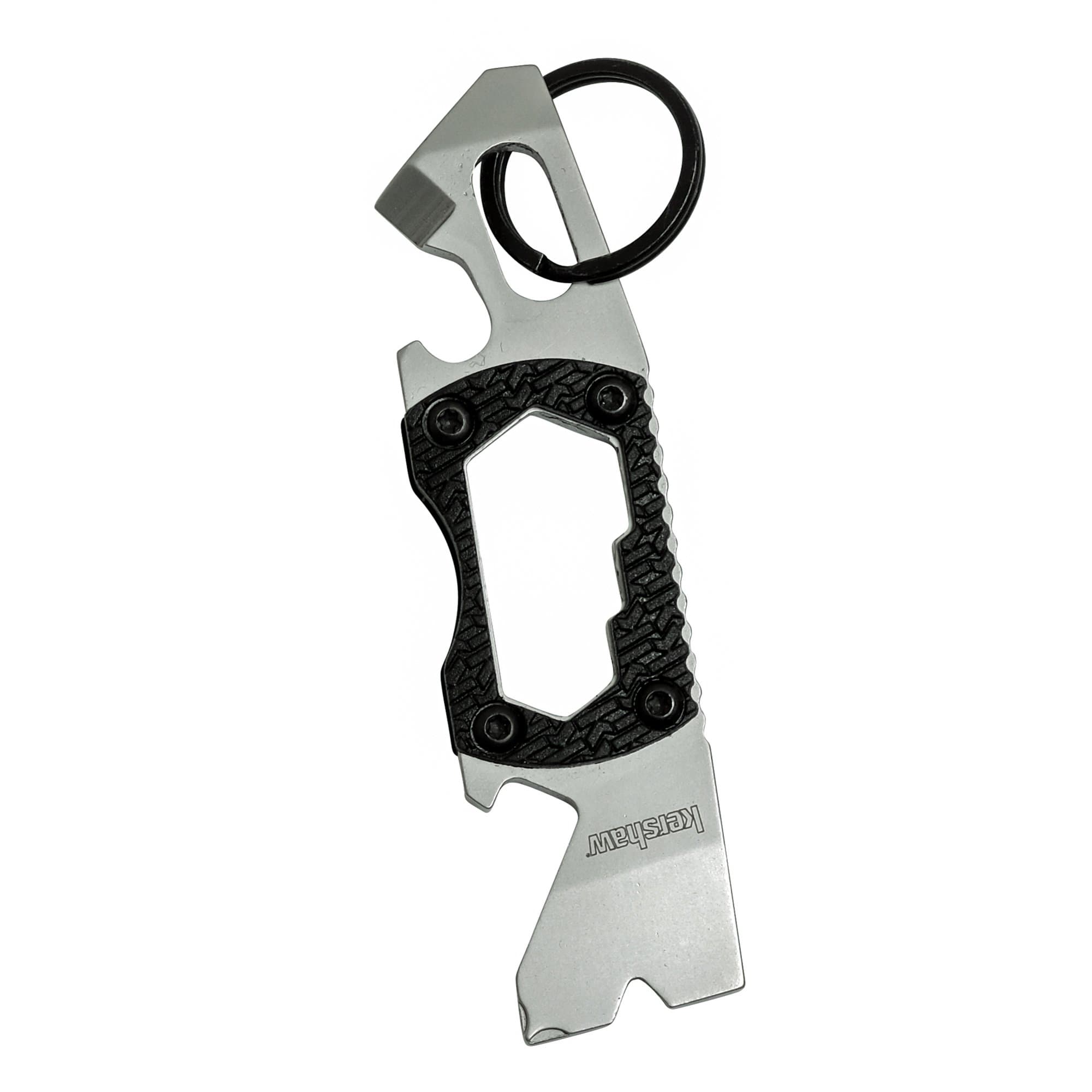 PT-2 Compact Keychain Pry Tool (8810X); Features Bottle Opener, Two Screwdriver Tips, Pry Bar, Wire Scraper, Three Hex Drives; Made of 8Cr13MoV Stainless Steel; 0.8 OZ, 3.75 In. Overall Length