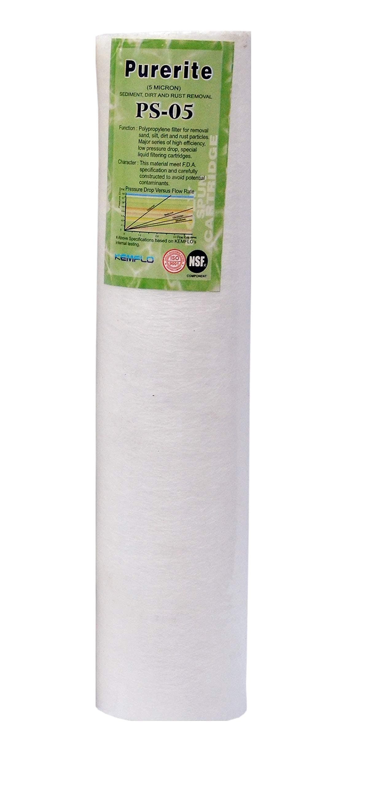 IONIX PS-05 Model Purerite Spun Filter, 1 Piece pre Filter, Spun Filter 10 inch 5 Micron