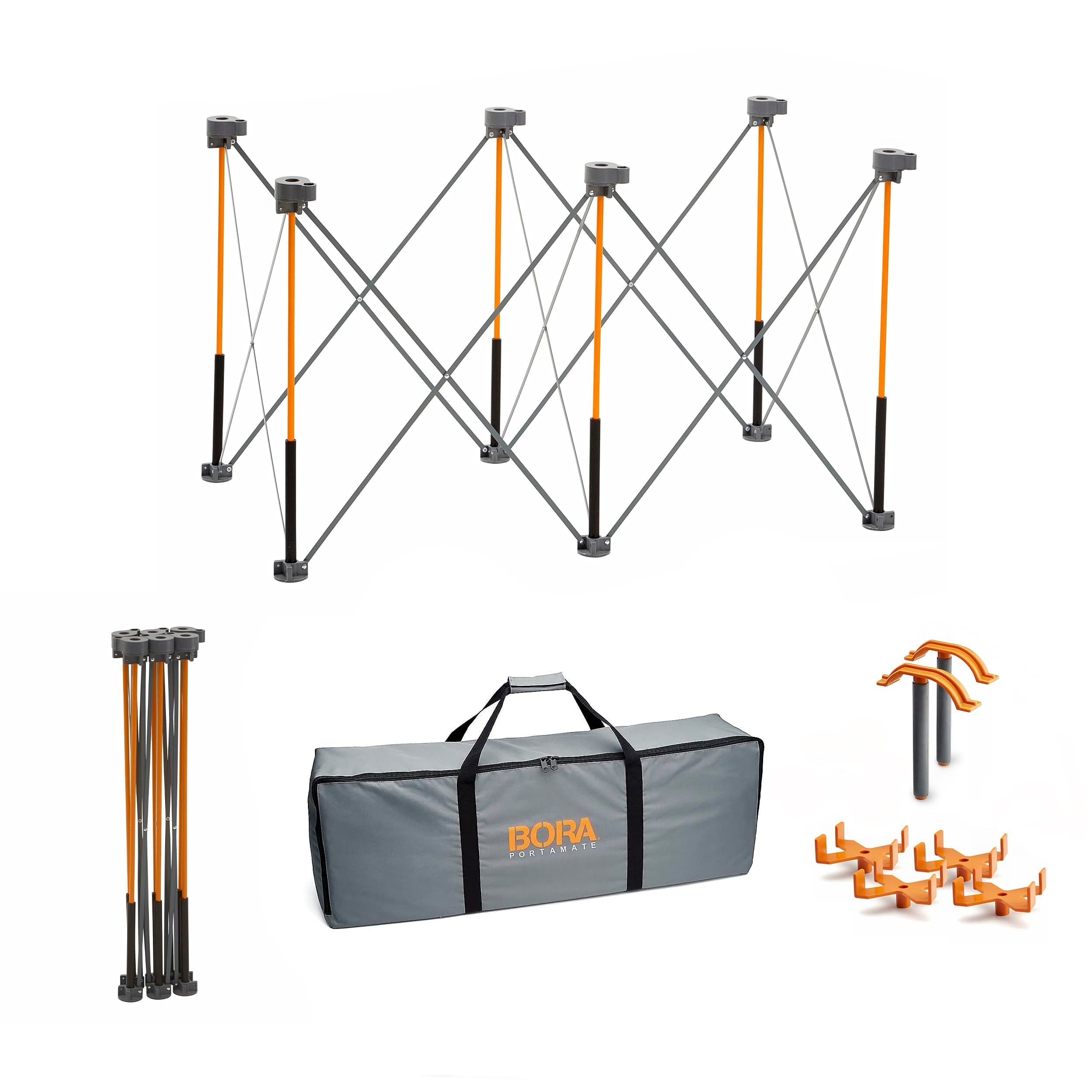 Centipede 2 ft. L x 4 ft. W x 2.5 ft. H Folding Work Table Steel 1500 lb. capacity Gray/Yellow