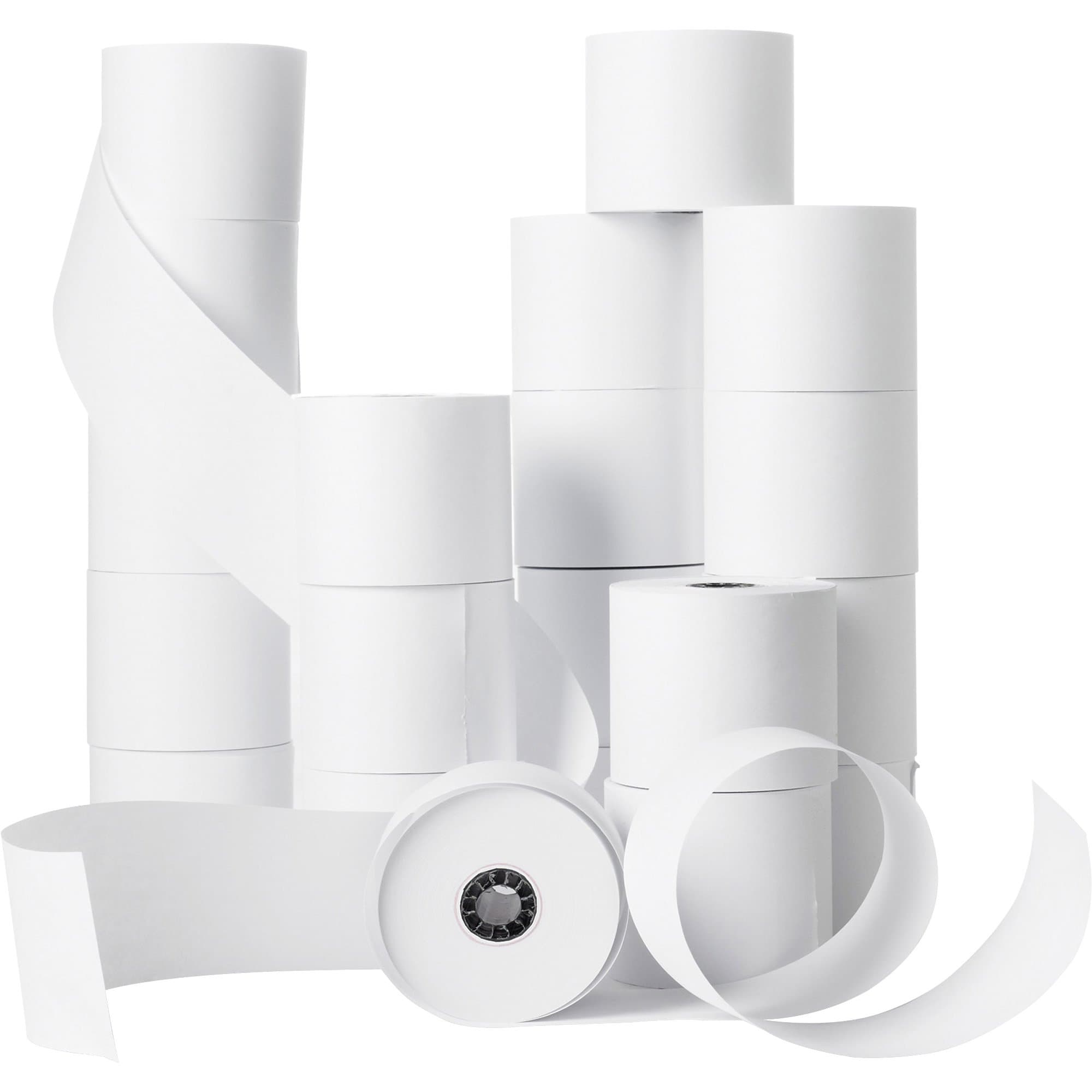 Business Source28625 Machine Receipt Rolls, Single-Ply, 2-1/4-Inch x150-Ft, 100/CT, WE
