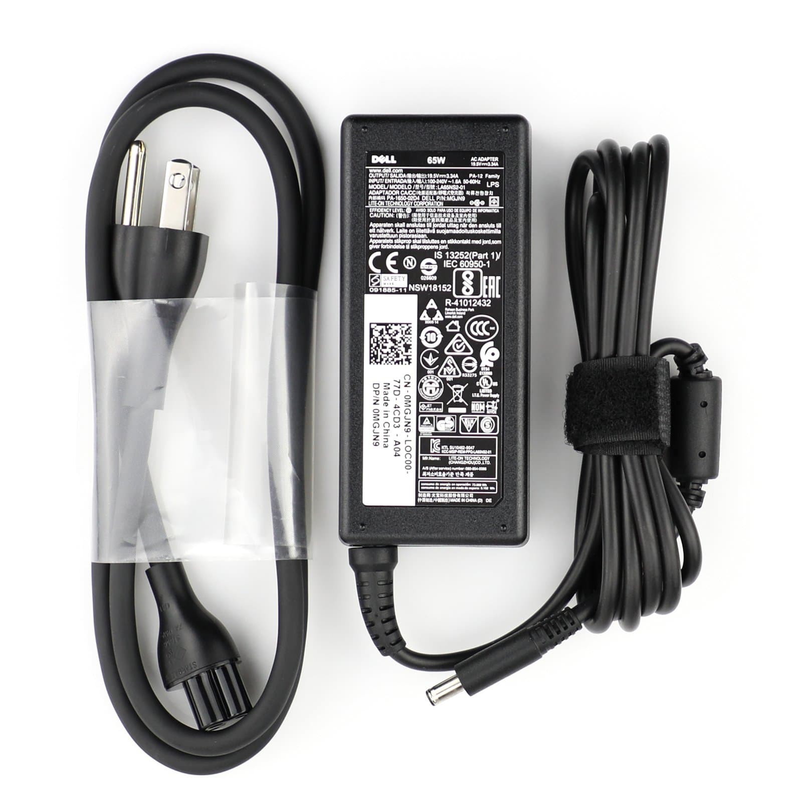 Dell Original Replacement AC adapter 65W 4.5mm Tip New Genuine OEM for Dell Inspiron 5551, Inspiron 5555, Inspiron 5558, Inspiron 5755, Inspiron 5758, Inspiron 7348, Inspiron 7558.