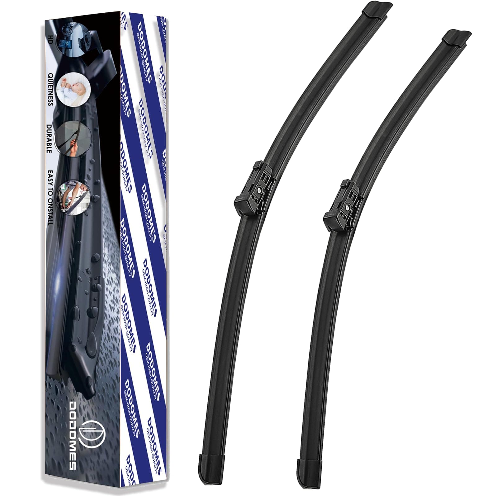 DODOMES 2 Wiper Blades Replacement For Tesla Model 3 2017 2018 2019 2020 2021 2022 Model Y 2020 2021 2022 Original Equipment wipers (Set of 2) 26" + 19"