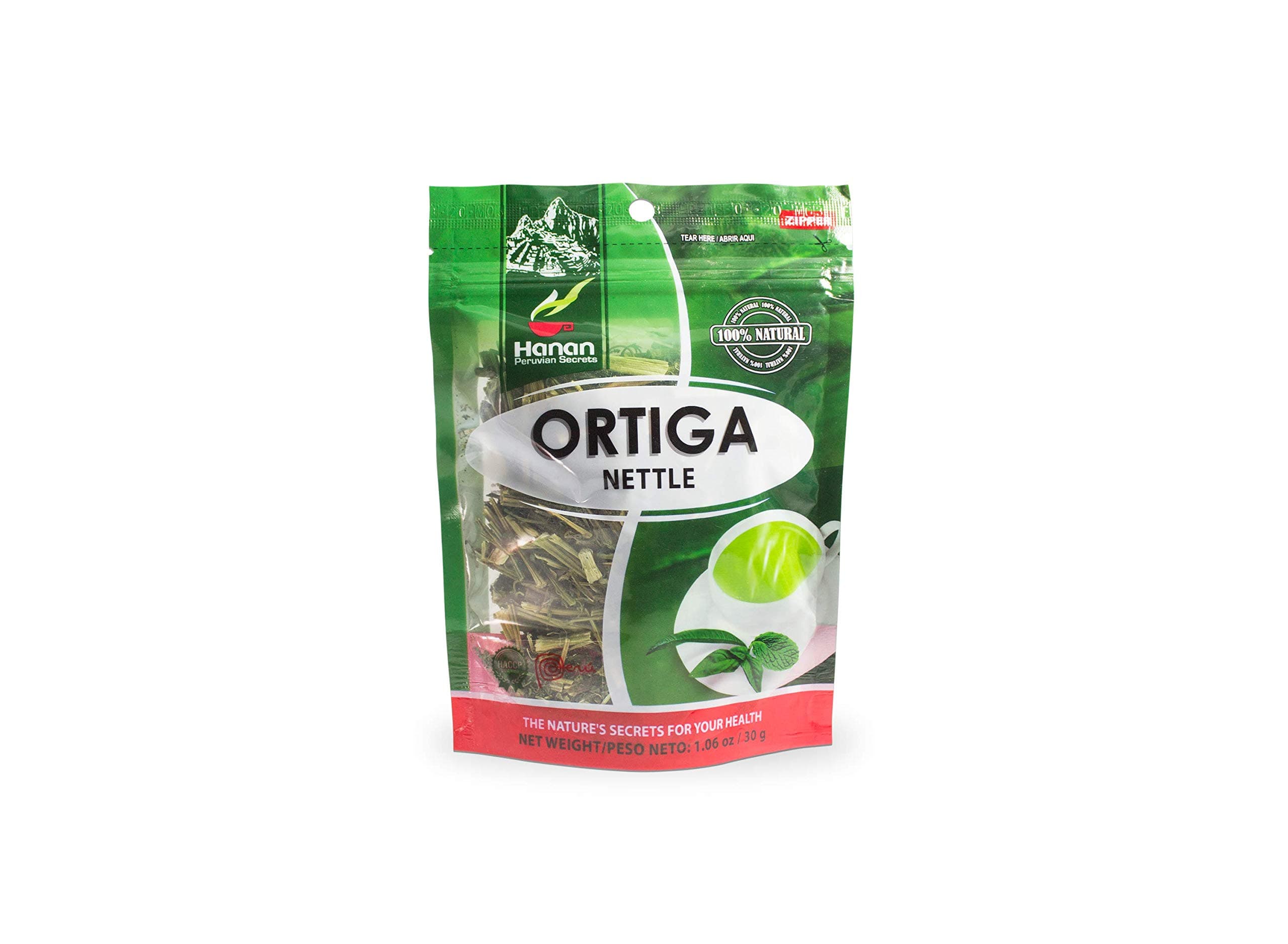 HANAN PERUVIAN SECRETS Nettle Loose Herb Tea 1.06 oz (30g) All-Natural Dried Stinging Nettle Plant Leaf and Root from Peru – Herbal Tea & Supplement