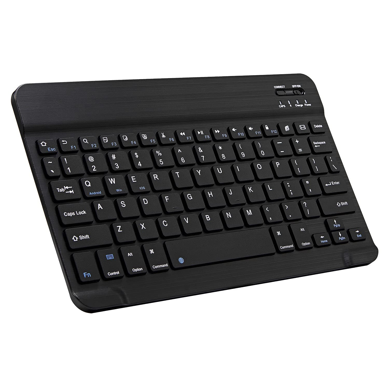 Xukinroy Ultra-Slim Bluetooth Keyboard Portable Mini Wireless Keyboard Rechargeable for Apple iPad iPhone Samsung Tablet Phone Smartphone iOS Android Windows (10 inch Black)