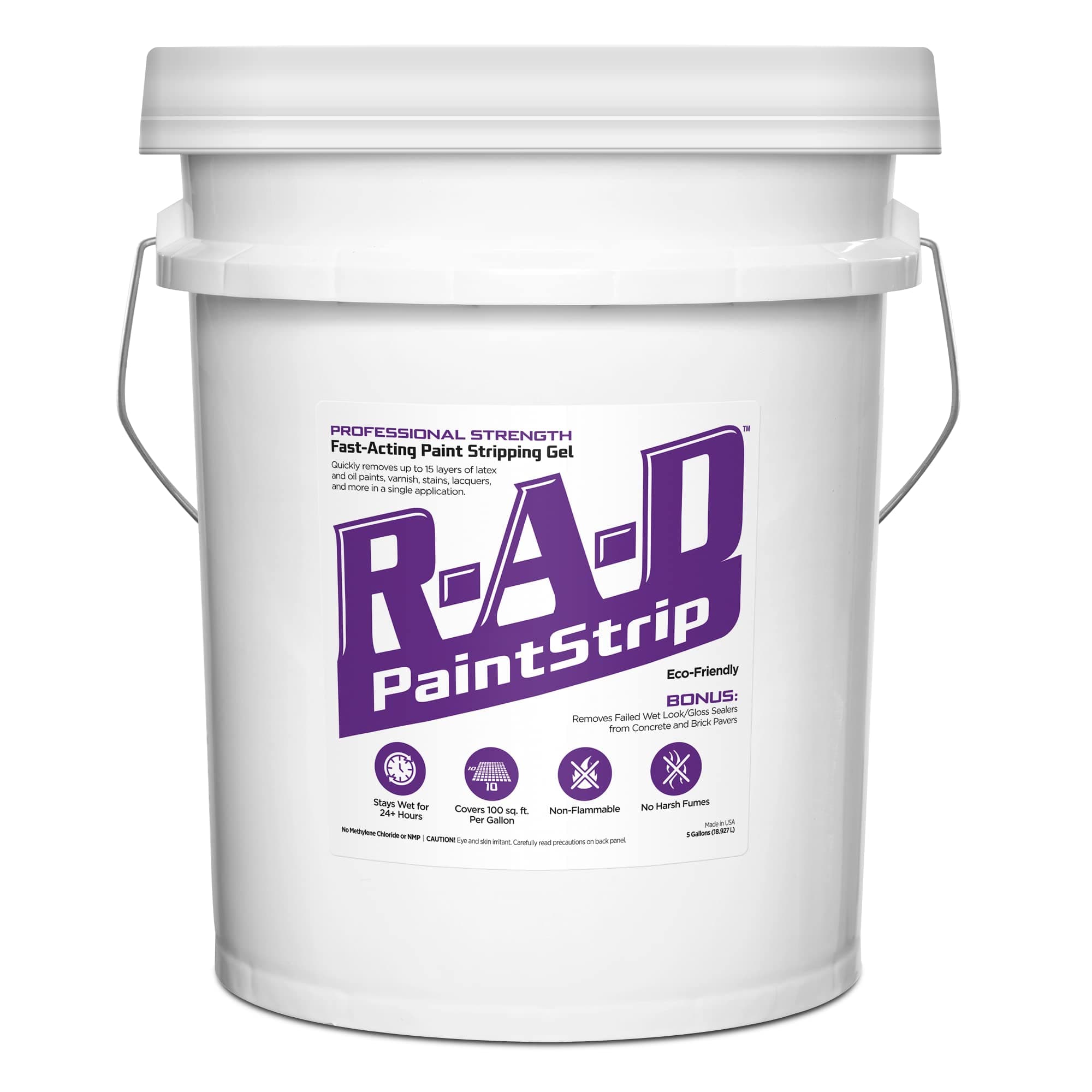 R-A-D PaintStrip - Solid Stain & Brick Paver/Stamped Concrete Stripper 5-Gallon