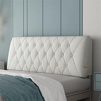 ZZYY Bedside Cushion Bed Backrest Linen Headboard Cushion Support Reading Pillow Bolster for Twin Full Queen King Daybed Bed Bunk Bed Removable Washable,Gray,71"/180cm(California King)