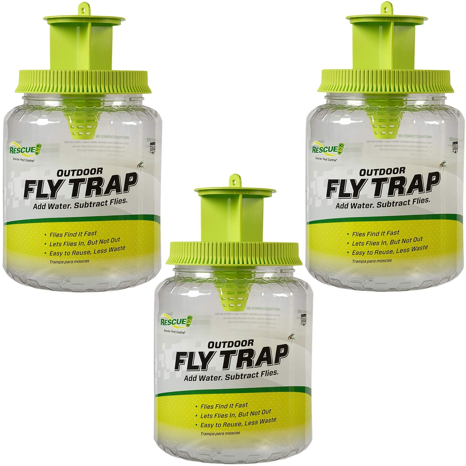 Outdoor Fly Trap - Reusable - 3 Traps
