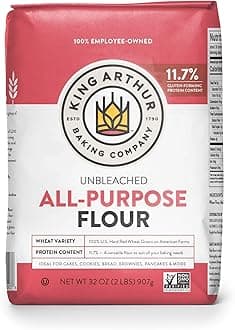 King Arthur Flour All Purpose Unbleached Flour, Non-GMO Project Verified, Certified Kosher, No Preservatives, 2 Pounds (Pack of 12)
