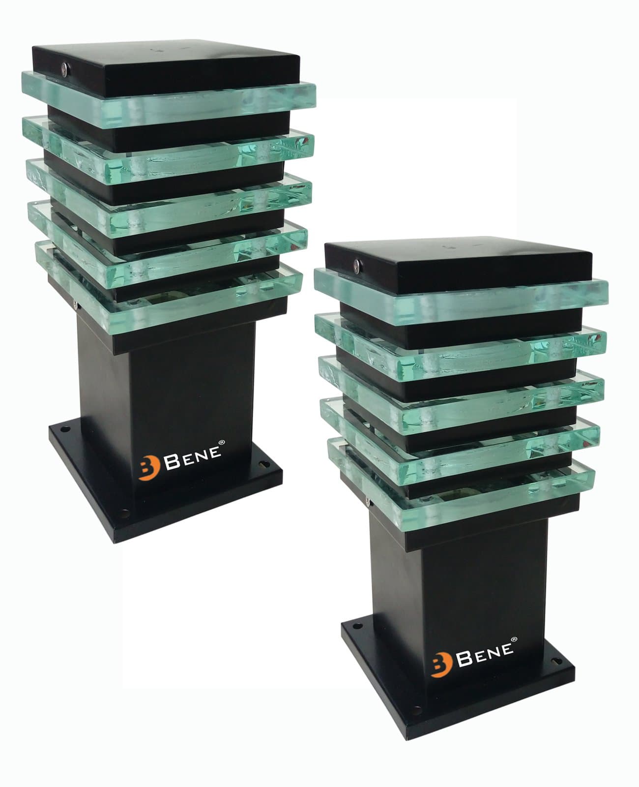 BENE Ice Cube Outdoor Lamp Black 11 Cm Pack of 2 Pc