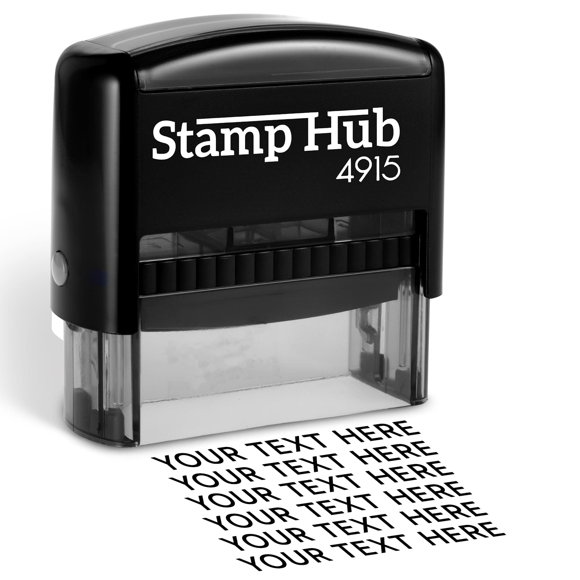 Self Inking Personalized Stamp - Up to 6 Lines, Custom Return Address, Customizable Office Name Rubber - Easy to Change Ink Cartridge, Multiple Ink Color Options - Extra Large
