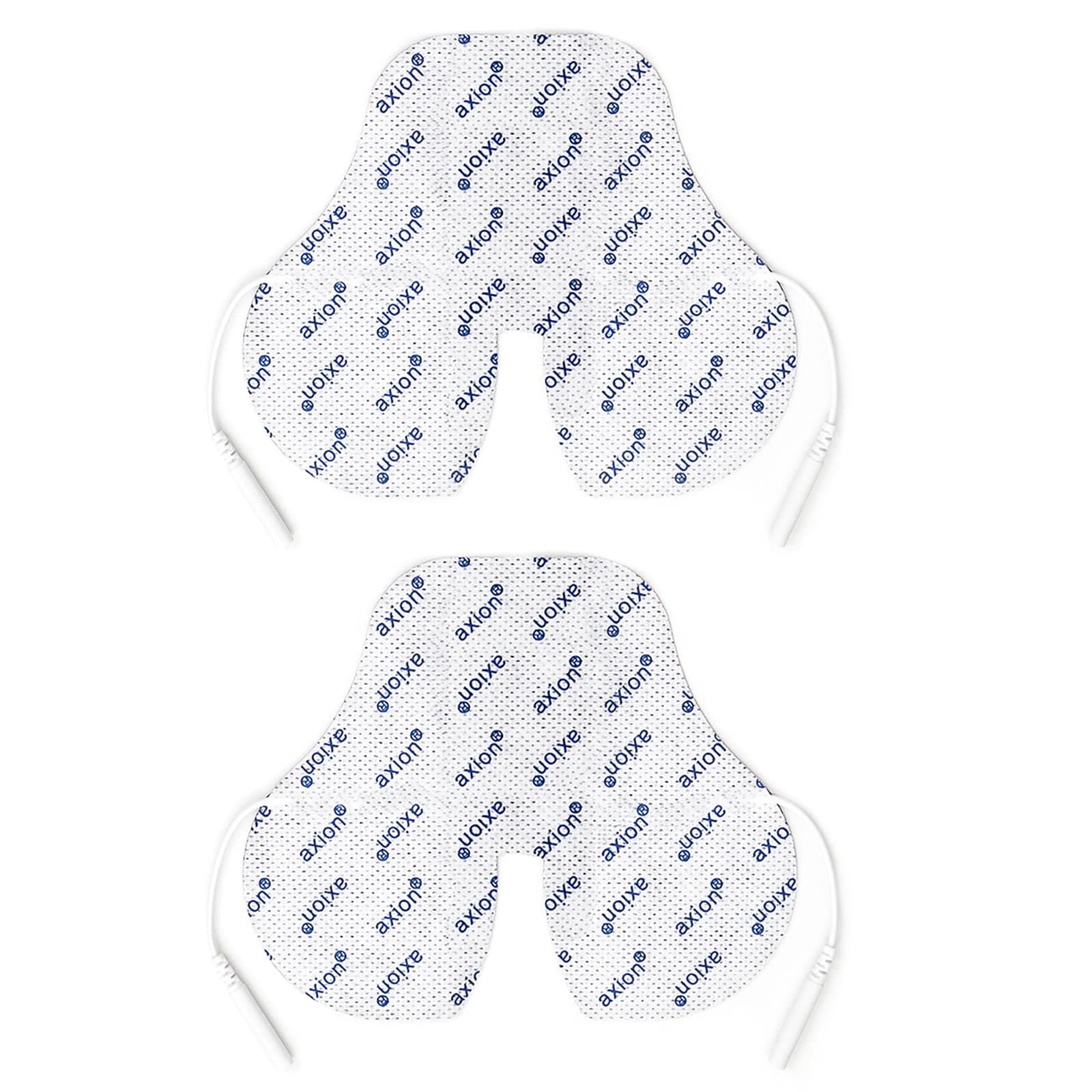 Axion 2pcs Adhesive Electrode Ideal Shape for TENS Therapy on The Neck, Back and Shoulders | Reusable Self-Adhesive Electrodes for TENS Units