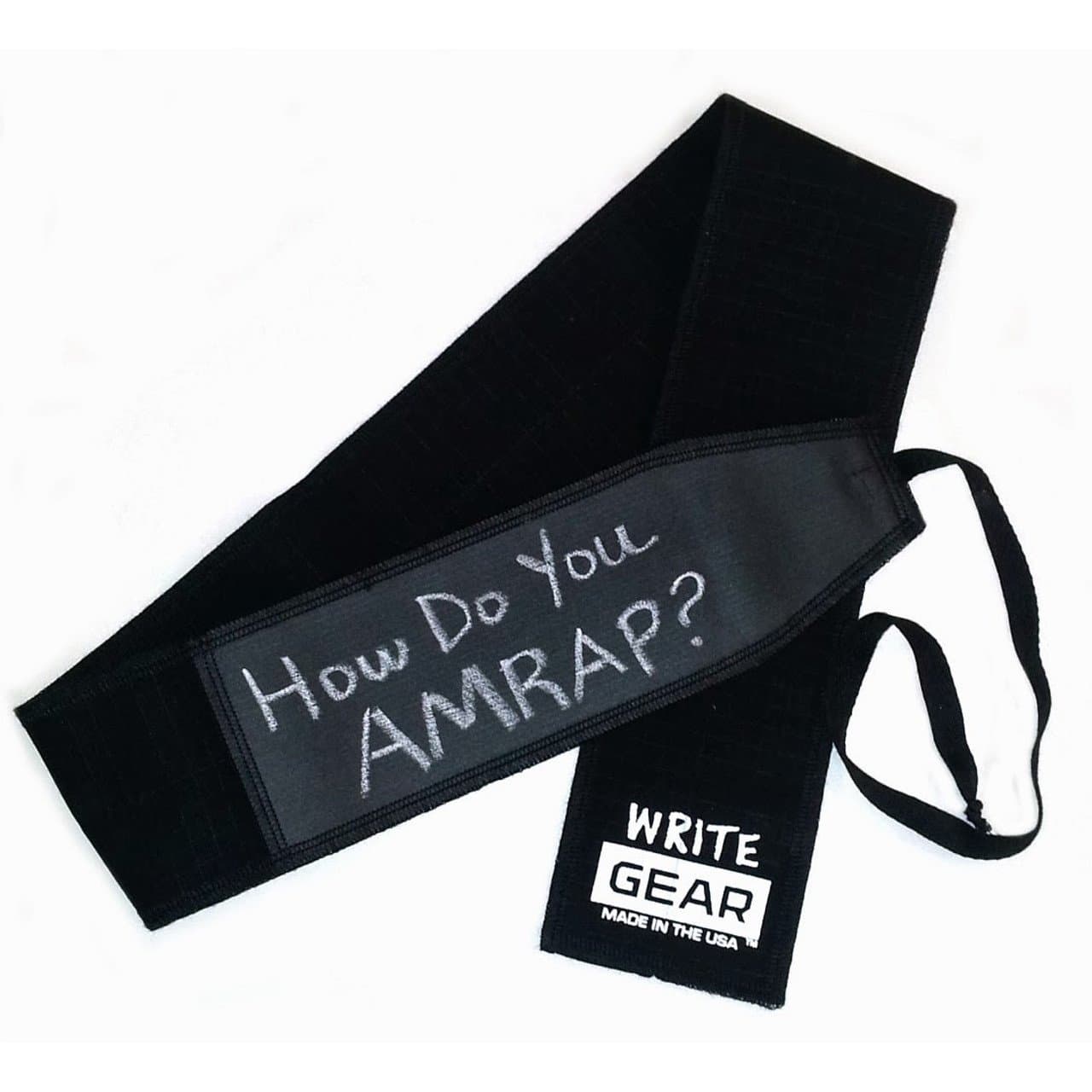 Black Writeable Cotton Ripstop Athletic Wrist Wraps