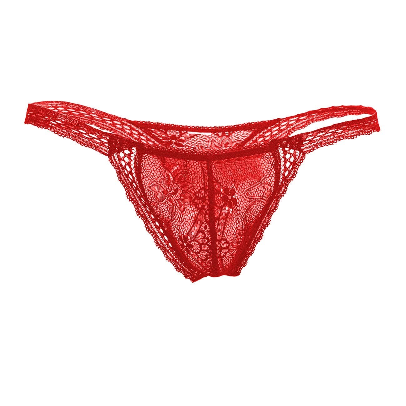MYZAMen's Lace Half Coverage Thong Underwear