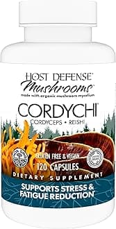 Host Defense CordyChi Capsules - Energy & Immune Support Supplement - Cordyceps & Reishi Mushroom Supplement for Relaxation & Respiratory Support - Aids Against Tiredness - 120 Capsules