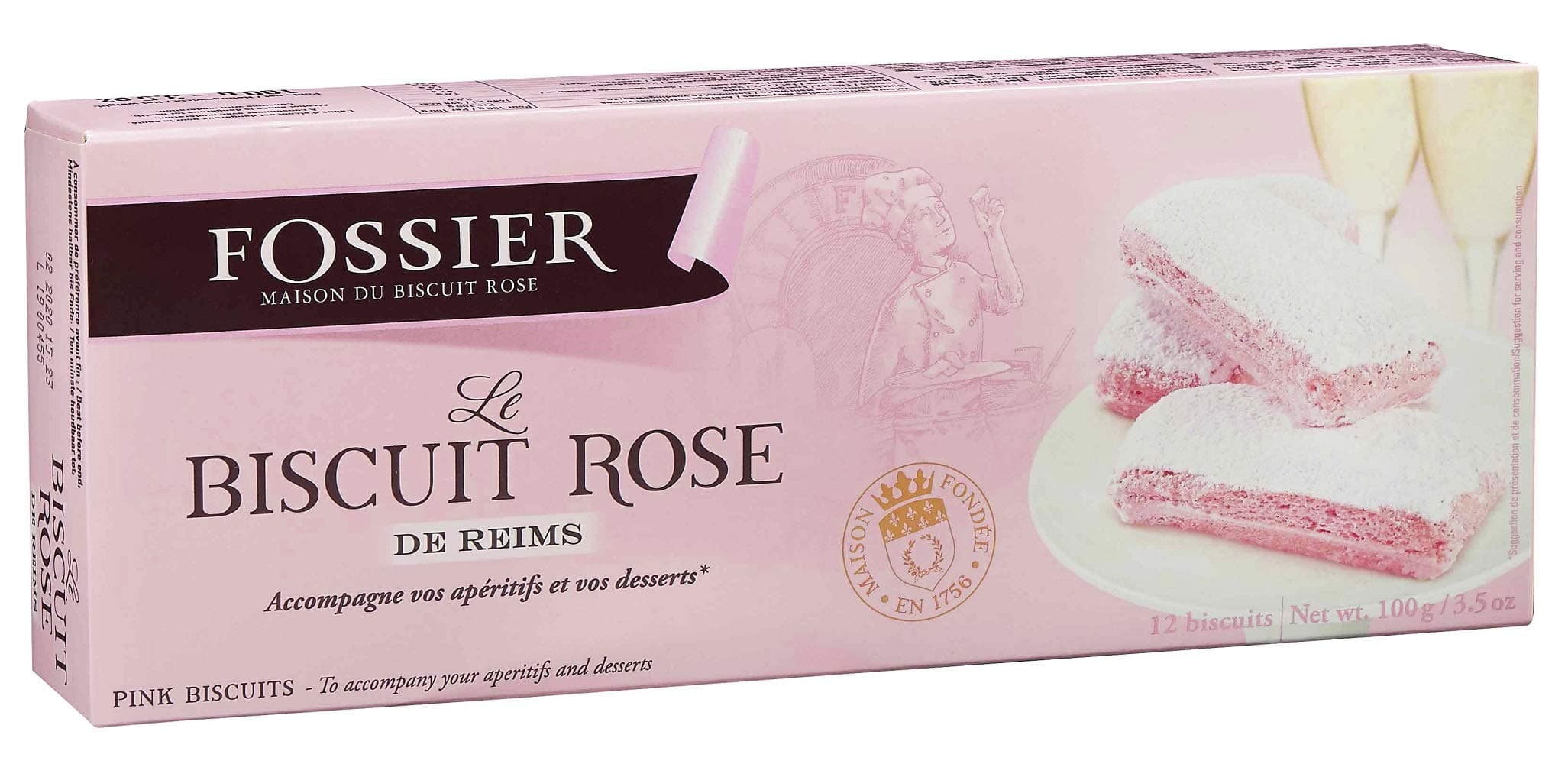 FOSSIER 12 Biscuits Roses Box 100 g