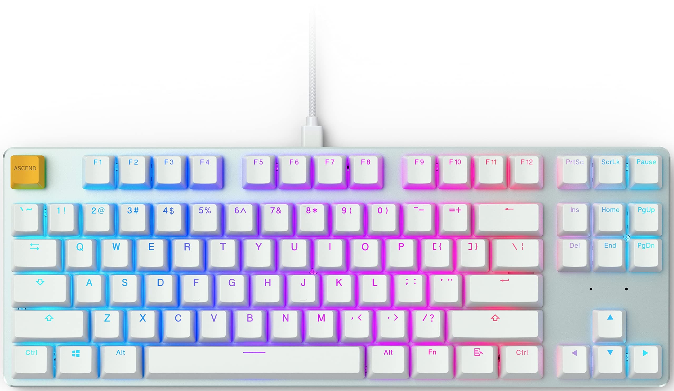 Glorious Modular Mechanical Gaming Keyboard (Tenkeyless - White)