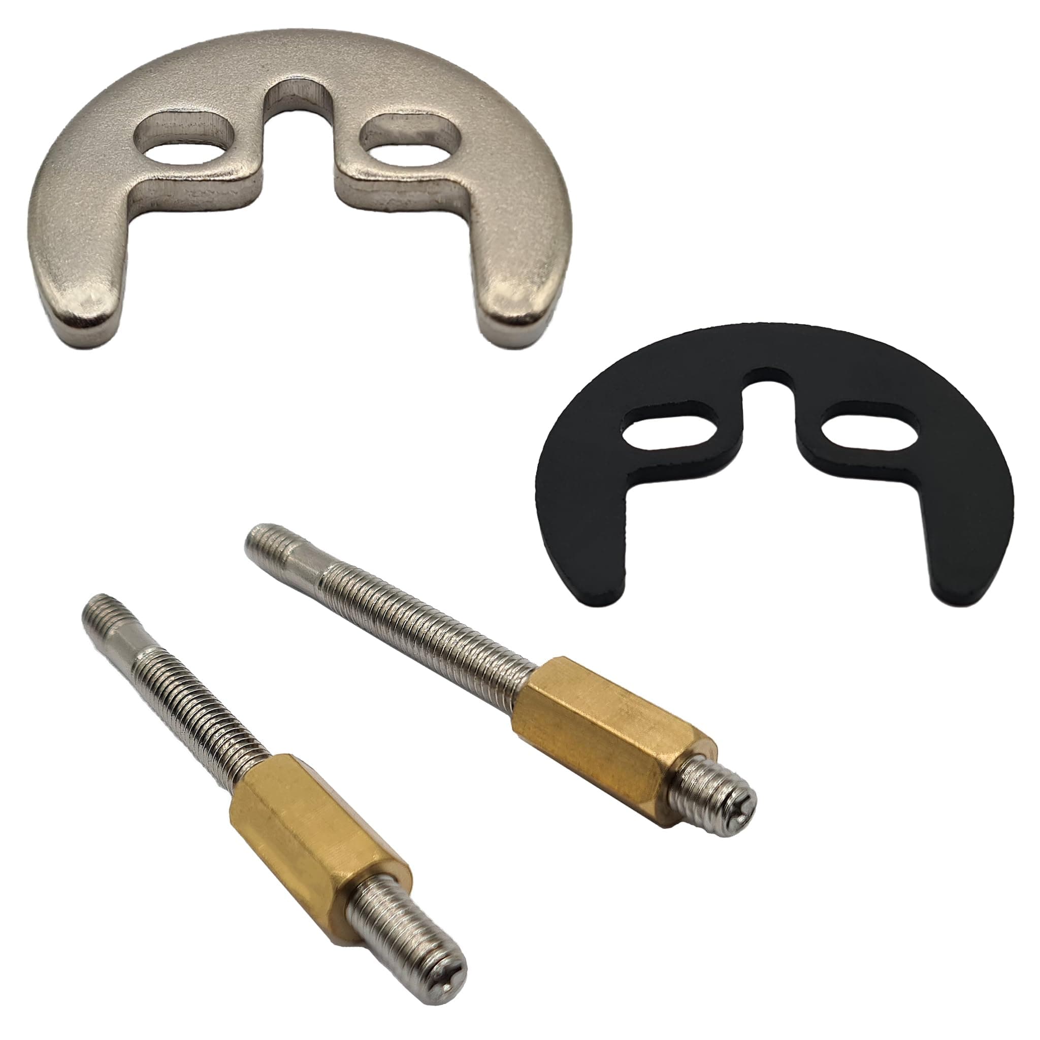 Monobloc Tap Fixing Kit | Mono Basin Tap Mounting Set for Kitchen Tap Mixer Tap | 2 Hole Bracket 2 Bolts for Kitchen Taps Mixer Tap Kitchen Sink Tap | Basin & Sink Tap Clamp Bracket Replacement