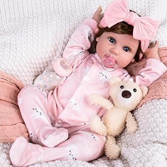 Aori Reborn Baby Dolls Lifelike - 22 Inches Realistic Newborn Girl Doll That Look Real - Great Gift for Grandama and Kids 3+
