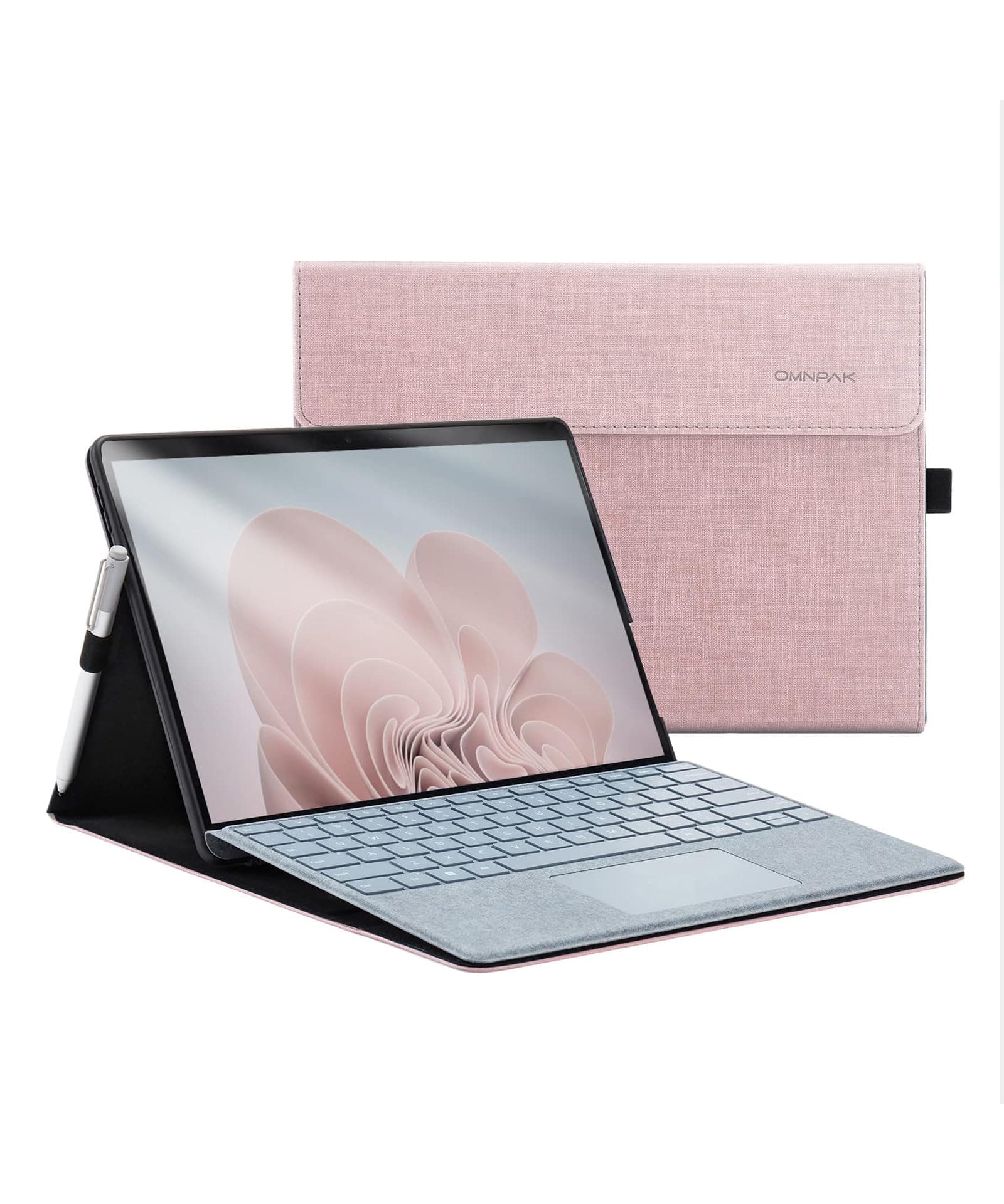 Omnpak Microsoft Surface Pro 11/10/9 Case, Lightweight Protective, Multiple Angle, Stylus Holder, Designed for Surface 11th Edition AI 2024/Pro 9 5G 13" 2022, Compatible with Type Cover Keyboard