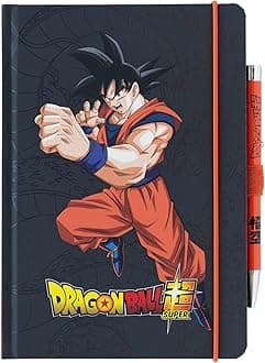 Grupo Erik A5 Notebook & Pen Set - Dragon Ball Super Manga Goku | Projector Pen, Bullet Journal Dotted Note Book, Dotted Notebook A5 Sketchbook | Dragon Ball Manga Gifts Under 15 Pounds