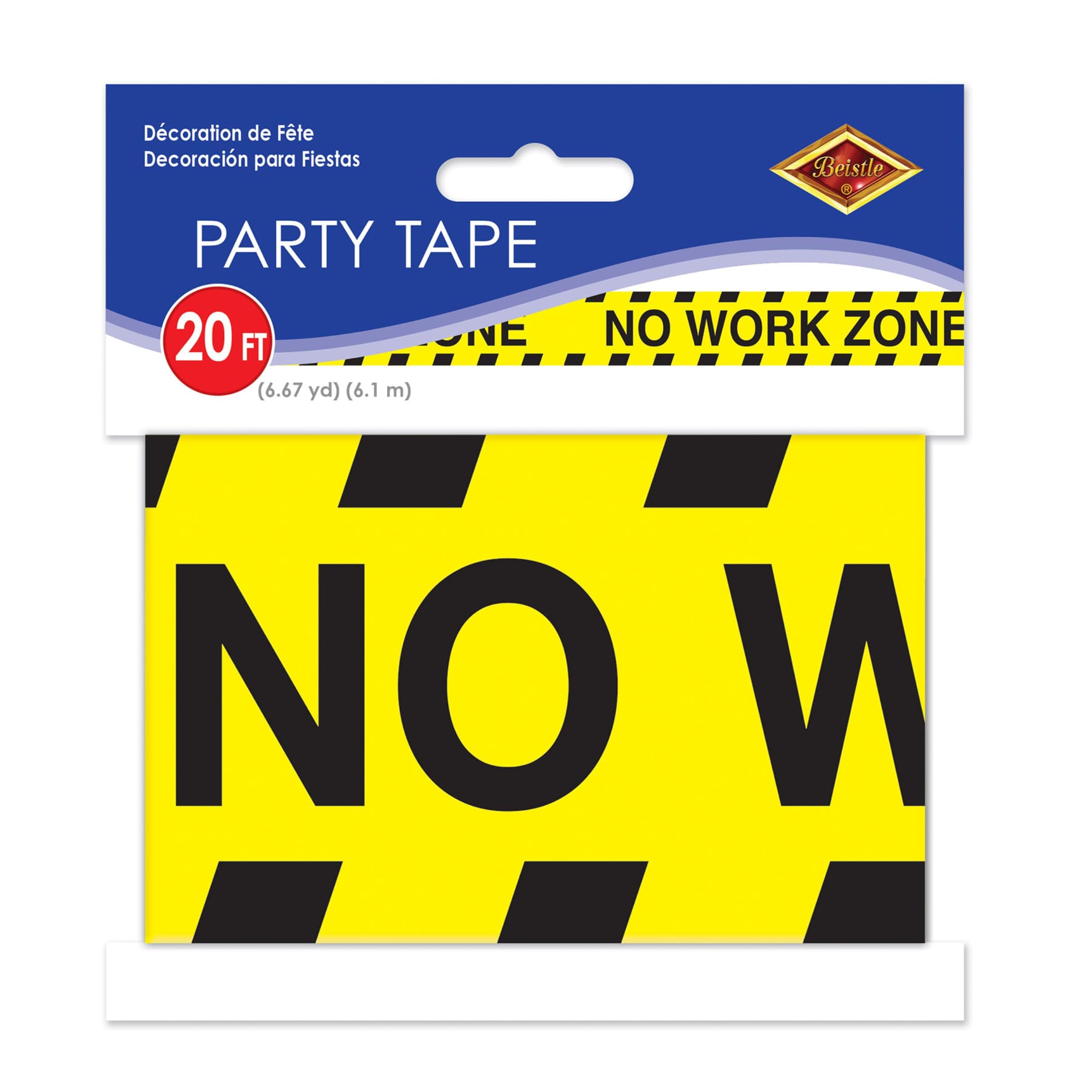 No Work Zone Party Tape Party Accessory (1 count) (1/Pkg)