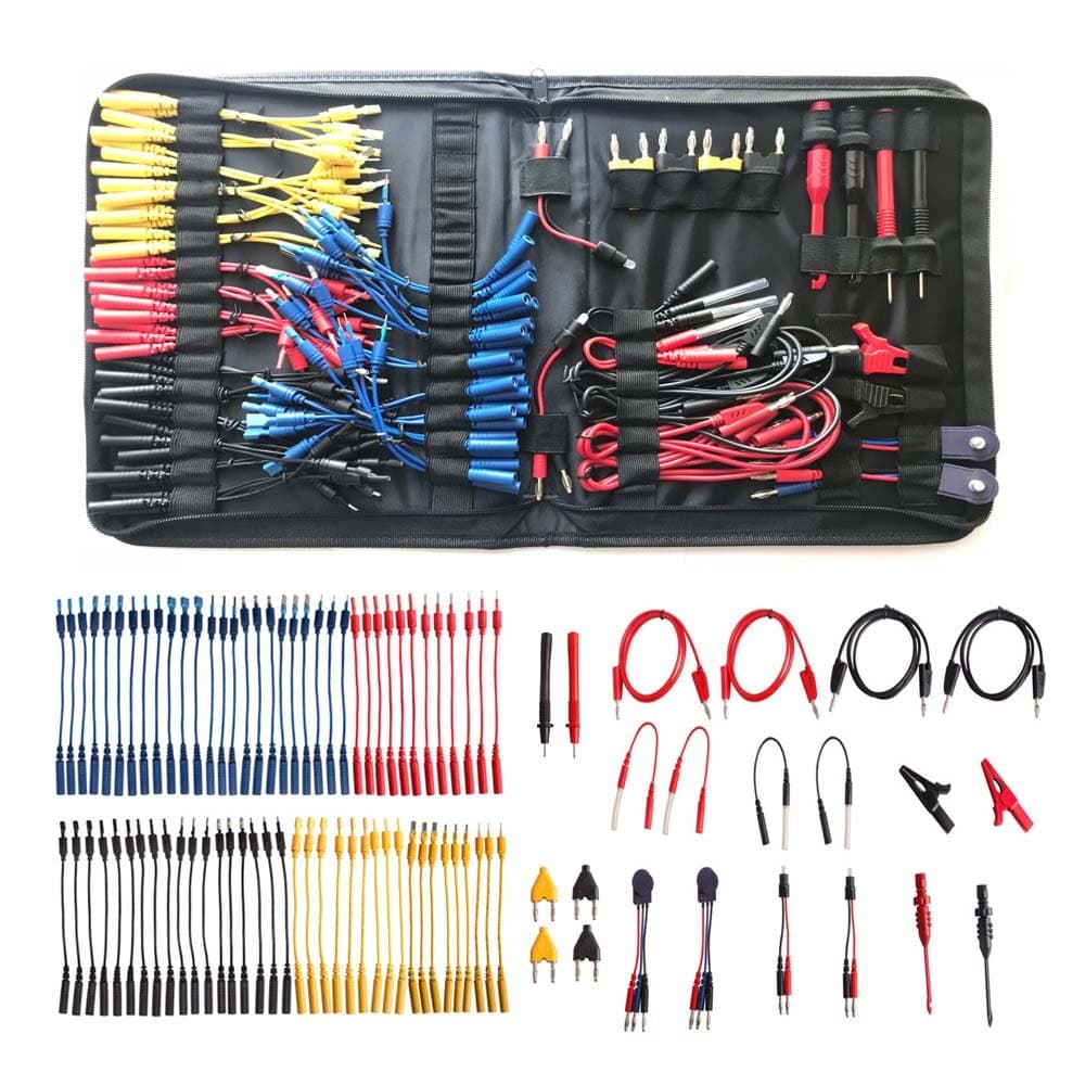 New Multi Function Automotive Circuit Tester Lead Kit Contains 92 Pieces of Essential Test Aids & Test Lead & Electrical Testers & Auto Diagnostic Tools Wire Connectors Adapter Cables