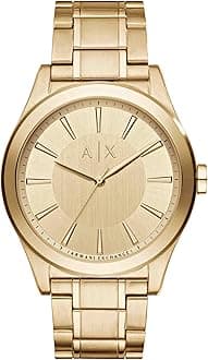 Men's Stainless Steel Three Hand Watch 44mm Case Size