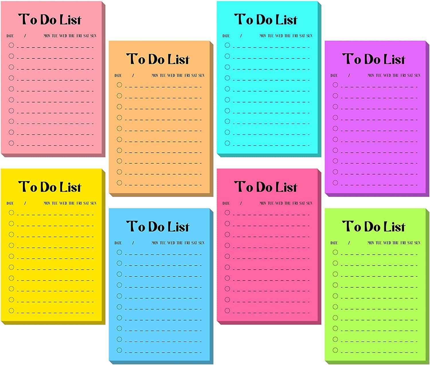 Doeek Sticky Notes 3.9in X5.9in 8 Pack Sticky Notes with Lines, Sticky Pads to Post for Home, Lined Sticky Note Pads for Office,for Notebook, Stickies Notes, Ruled Post Stickies (A)