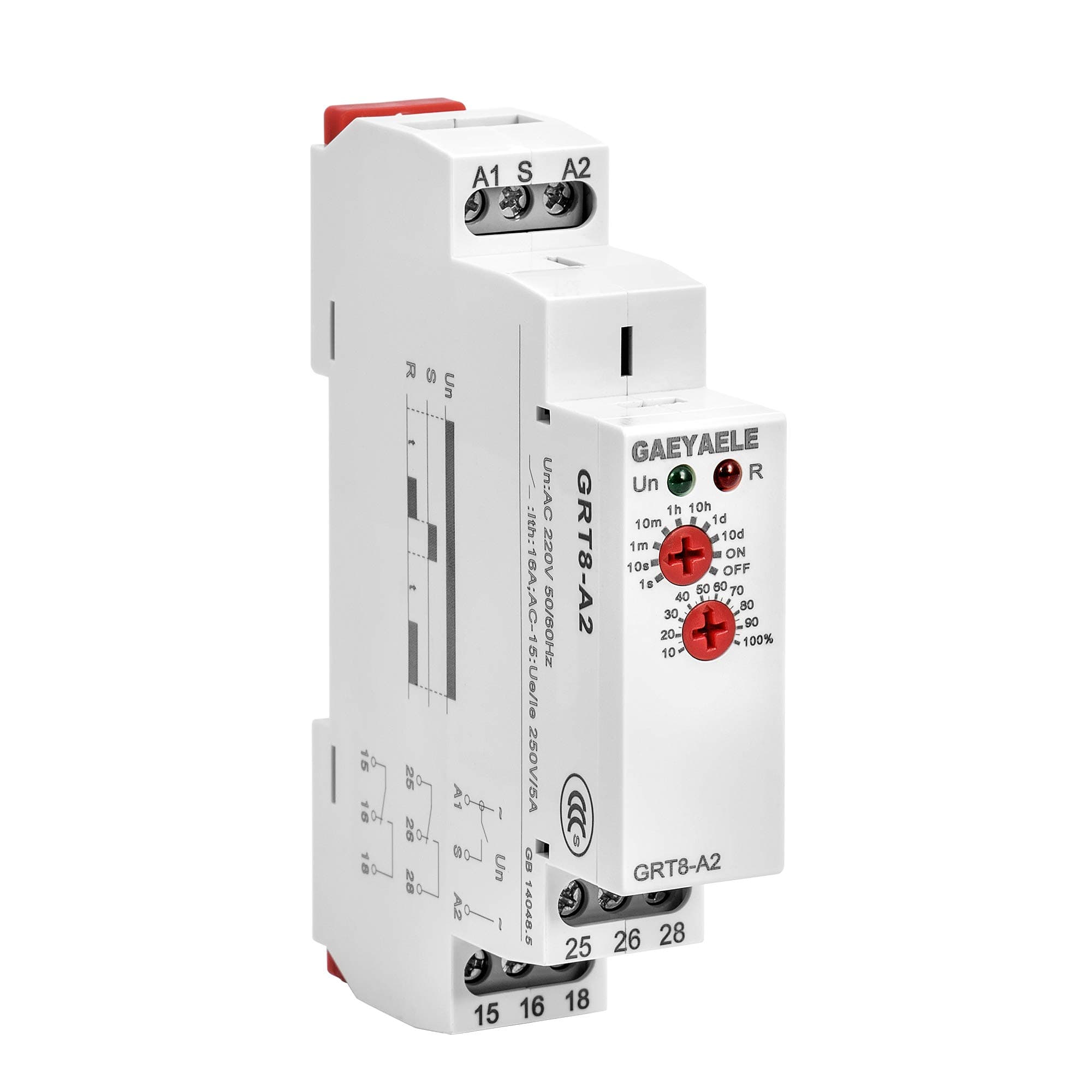 GAEYAELE GRT8-A1 B1 Delay Off Time Relay Electronic 16A AC230V OR AC/DC12-240V with CE CB Certificate(GRT8-A2,A230)