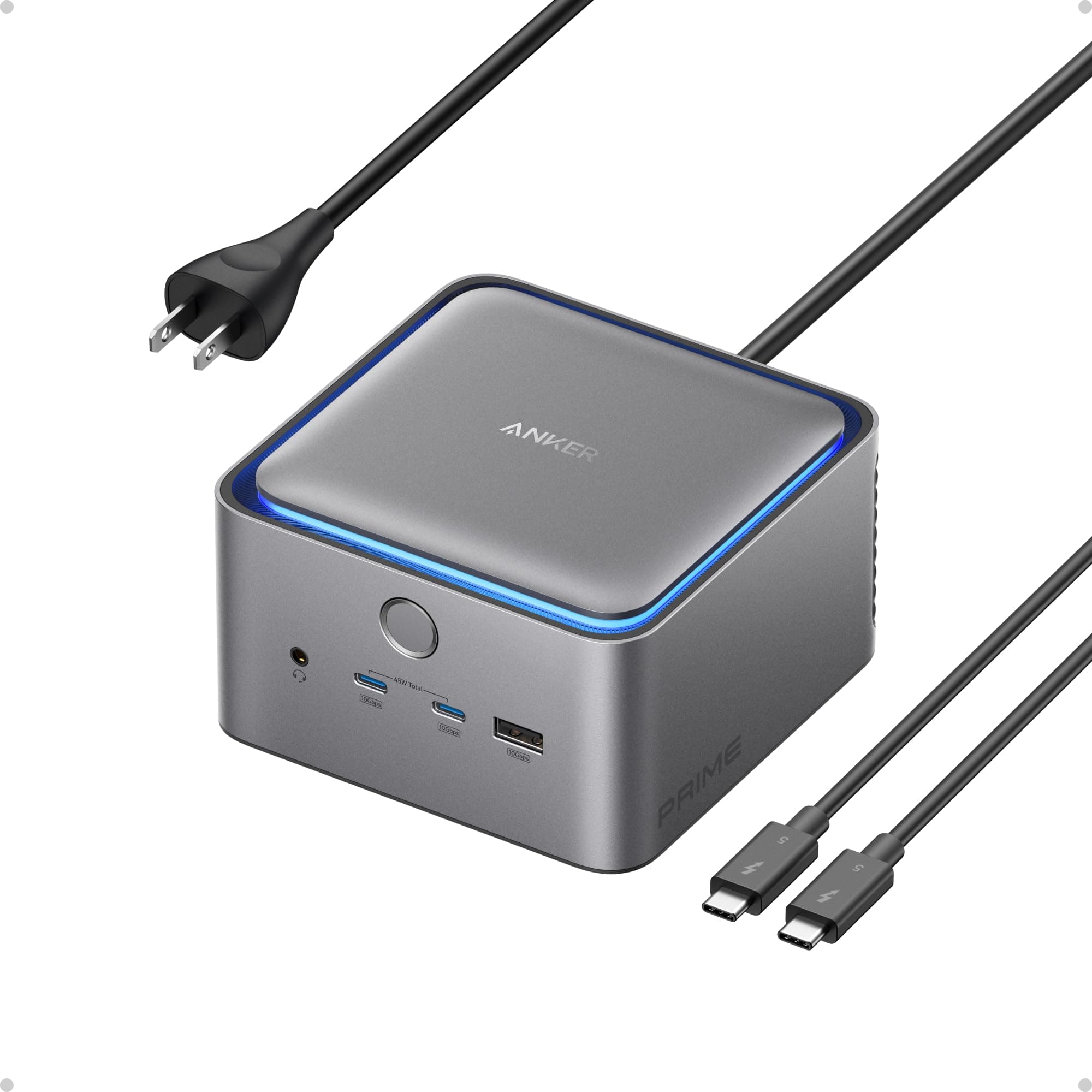Prime TB5 Docking Station, 14-in-1 Thunderbolt 5 Dock with 120Gbps Max Transfer, Thunderbolt Dock with 140W Max Charging, Cooling System, Up to 8K, Dual Display for TBT 5/4 Laptops