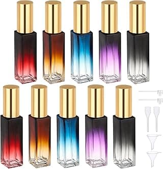 Segbeauty 0.34oz Mini Perfume Spray Bottles, 10Pack 10ml Glass Travel Perfume Atomizer Refillable, Small Empty Cologne Atomizer for Frangrance, Sample Cologne Bottles Sprayer with Refill Tool