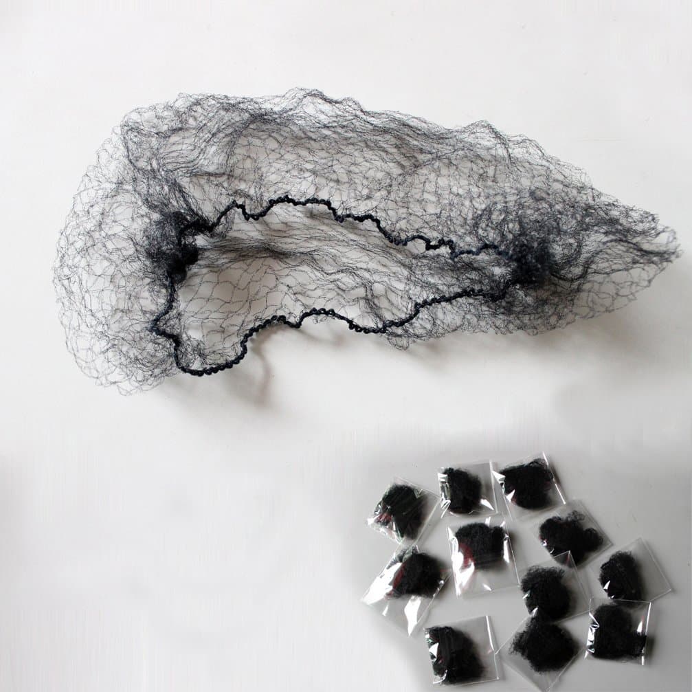21 Pcs Black Invisible Hair Nets Elastic Show Edge Mesh Cap for Women Bun (Black)