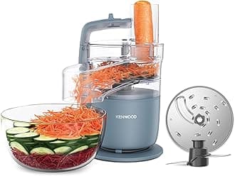 MultiPro Go FDP22.​130GY, Food Processor, for Chopping, Slicing, Grating, Pureeing and Kneading Dough, with Express Serve, 1.3L Bowl, Knife blade, 4mm Slicing/Grating Disk, 650 Watts, Grey
