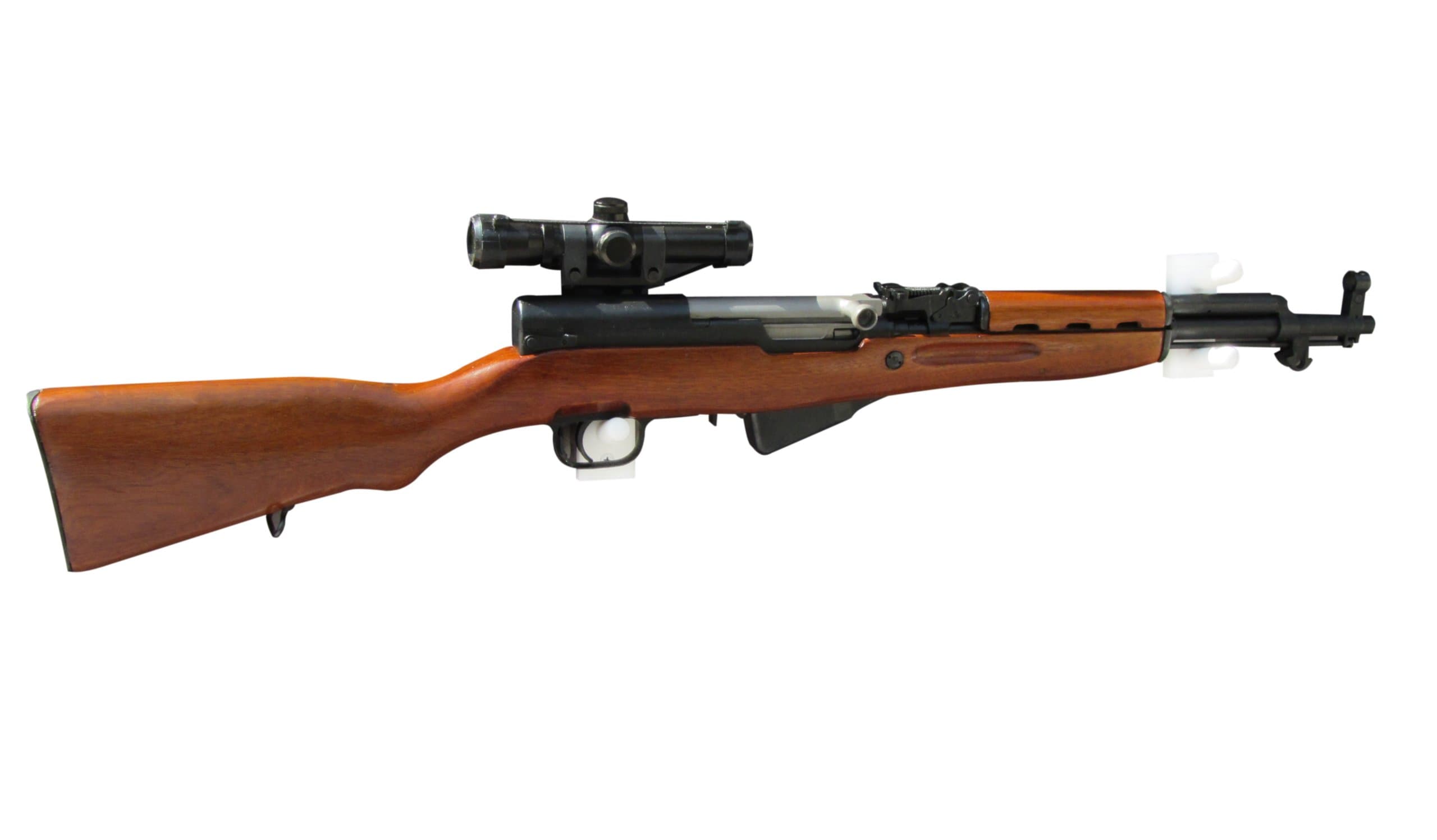 Gun Ideas Designer White Horizontal Wall Mount for an SKS Rifle (Made in The USA)